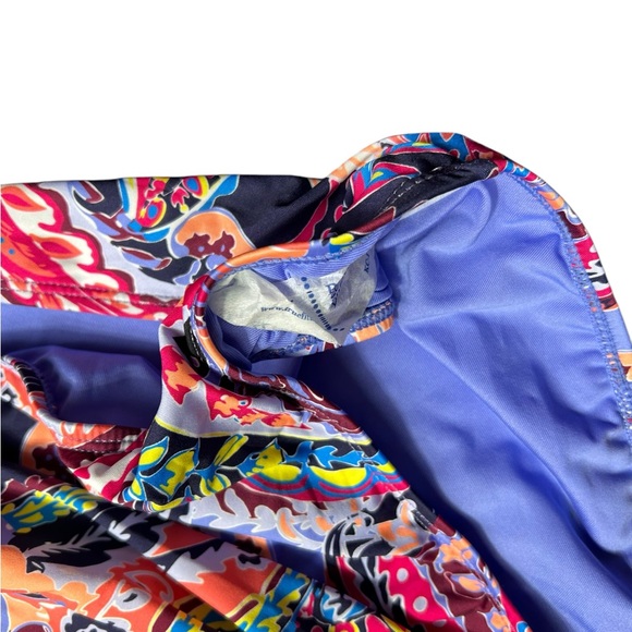 ANNE COLE colorful paisley parade bandeau twist front one piece swimsuit NWT - Picture 6 of 6